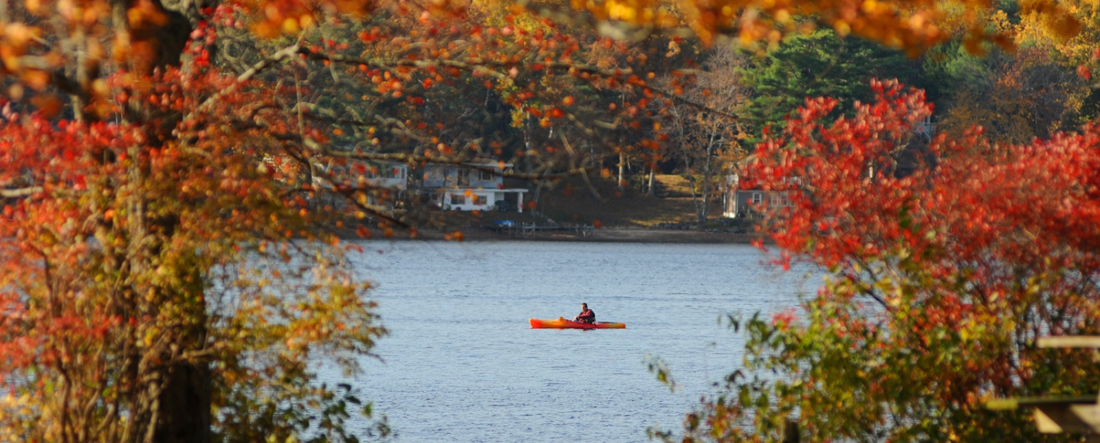 Kayaker in Quaddick State Park