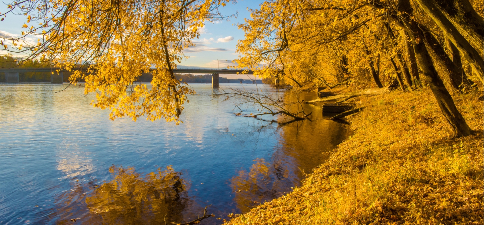 Windsor Locks Canal view during fall (Flickr@Jennifer-Yakey-Ault)